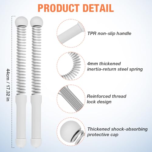 2PCS Ropeless Battle Ropes, Weighted Cordless Battle Ropes for Home Gym, Portable Silent Workout Rope Fitness Equipment for Full Body Toning, Low-Impact Workout, Strength & HIIT, Gray - style: Gray