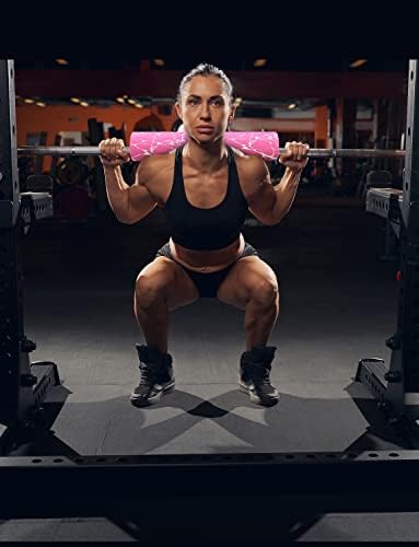 POWER GUIDANCE Barbell Squat Pad - Neck & Shoulder Protective Pad - Great for Squats, Lunges, Hip Thrusts, Weight Lifting & More - Fit Standard and Olympic Bars Perfectly - color: Pink Marble