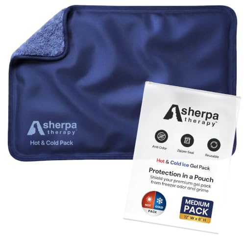 Medium Flexible Gel Ice Packs Reusable - Hot and Cold Soft Ice Packs for Injuries Reusable for Ankle, Arm, Foot, Leg, Back Pain Relief - 8" x 12" - Blue - size: Medium, style: Blue