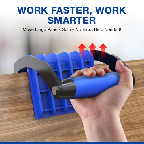 Gearwiz Panel Carrier Tool – Carry Plywood & Large Sheets up to 100 lbs – One-Handed Ergonomic Grip – Heavy-Duty Woodworking & Construction Sheet Lifter for 4x8 Panels – NOT FOR DRYWALL – 2 Pack
