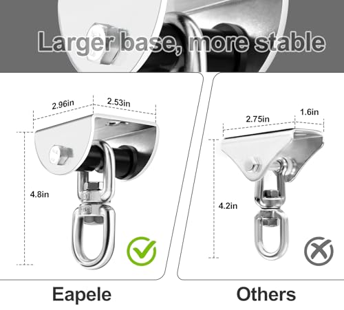 Eapele Heavy Bag Hanger, Punching Bag Mount for Ceiling 360° Swivel Wood Beam Holder for Boxing Bag, Heavy Bag, Gym Punching Bag, Speed Bag, Aerial Yoga Swing, Gymnastic Rings, Sandbag, Hammock - color: Heavy Bag Hanger