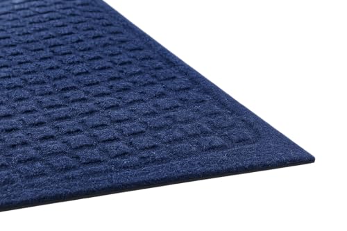 Guardian EG040802 EcoGuard Indoor Wiper Floor Mat, Blue, 4ft x 8ft | Made of Recycled Plastic and Rubber, Wipes Shoes Clean and Dry - color: Blue, size: 4' x 8' (Rectangular)