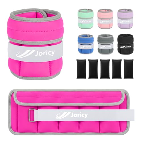 Adjustable Ankle Weights 1-3/4/5/6/8/10/20 LBS Pair with Removable Sandbags for Women & Men - color: rose red, size: 3lbs Pair (1.5lb Each Weight)