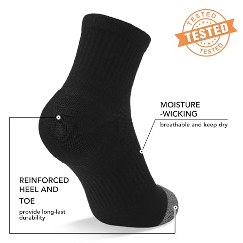 5 Pairs Copper Compression Socks for Women & Men - Ankle Plantar Fasciitis Arch Support Running Socks for Athletic - color: 04 a Black, size: Large-X-Large
