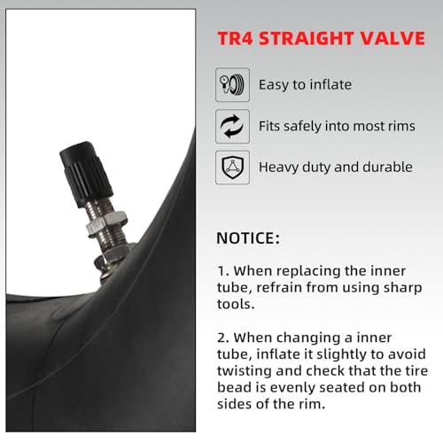AR-PRO 3.50/4.10-18 Dirt Bike Inner Tubes with TR4 Straight Valve, Universal Heavy Duty 100/90-18" 100/100-18" 110/80-18" 110/90-18" Off-Road Motorcycle Tube and More (2-Pack) - size: 3.50/4.10-18"
