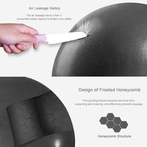 2 Pack Exercise Balls, 8-9 Inch Mini Pilates Yoga Balls, Anti-Burst Small Fitness Balls for Pilates, Yoga, Core Training and Physical Therapy, Improves Balance - color: Black