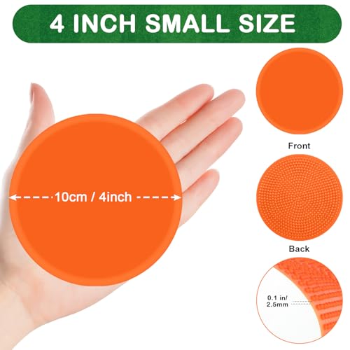 60 Pcs Poly Vinyl Spot Markers Rubber Floor Dots Non Slip Agility Markers Flat Field Cones for PE Gym Classes, Classroom Activities and Games, Soccer Basketball Sports Speed Agility Training - size: 4inch