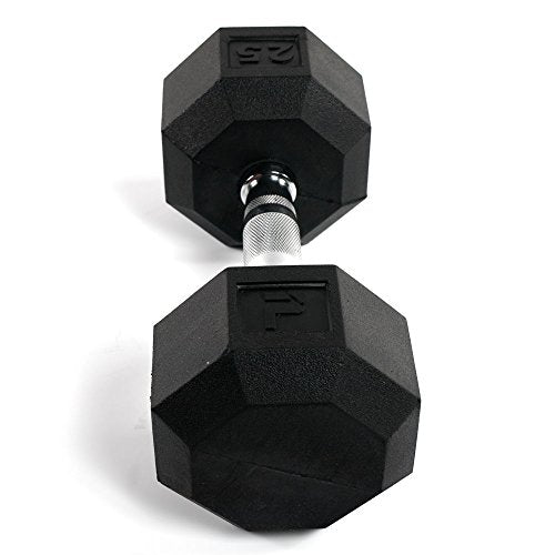 Power Systems Rubber Octagonal Dumbbell - size: 45-Pounds