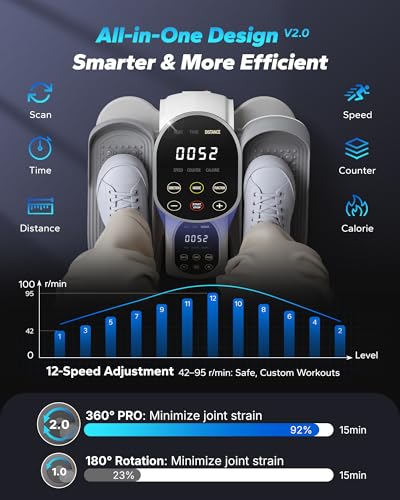 MERACH Under Desk Elliptical Machine, Leg Exerciser While Sitting for Seniors with 12-Speeds & Remote Control, Quiet Portable Electric Seated Pedal Exerciser Machine for Home Office - color: White
