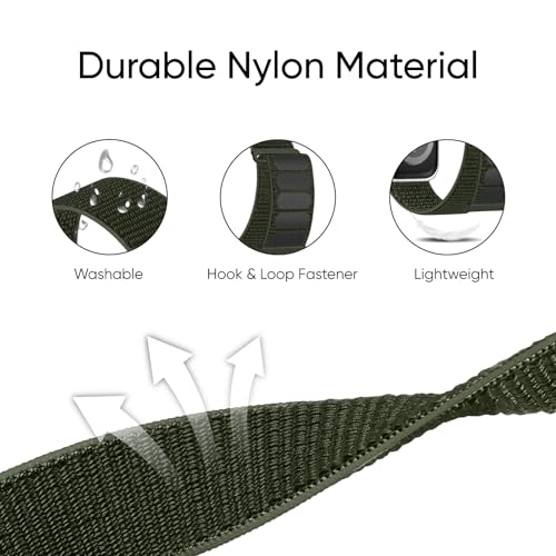 6 Pack Sport Nylon Loop Band Compatible with Apple Watch Band 38mm 40mm 41mm 42mm 44mm 45mm 46mm 49mm for Women Men, Adjustable Breathable Braided Straps for iWatch Series 11/10/9/8/7/6/5/4/3/SE/Ultra - color: Dark Blue/Army Green/Black/Grey/Charcoal/Summ