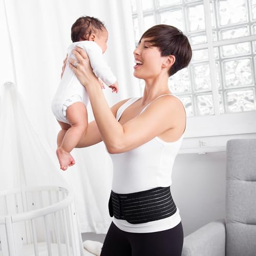 Belly Bandit 2-in-1 Hip Bandit - Maternity Belly Band & Postpartum Hip Wrap - Adjustable Pregnancy Belly Support and Compression Wrap - color: Black, size: Large-X-Large