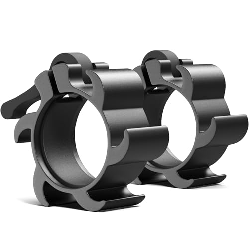 Synergee Aluminum Barbell Collars – 2" Olympic Locking Clamps - color: Black