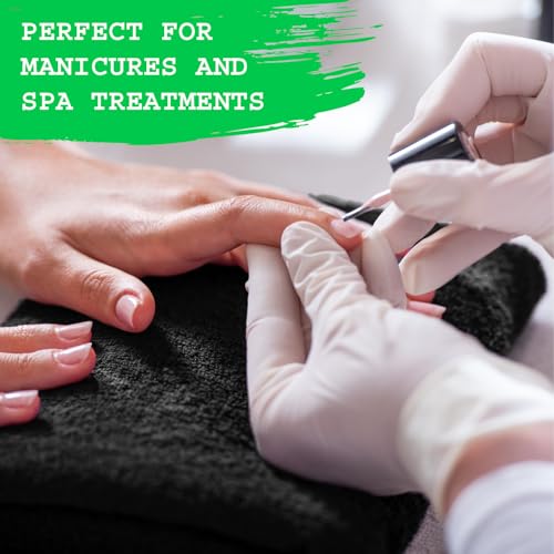 GREEN LIFESTYLE Black Microfiber Bleach Safe Towel Bulk Sets, Premium Spa Quality, Super Soft and Absorbent for Gym, Pool, Spa, Salon and Home (24 Pack) - color: Microfiber Black, size: 24 pack