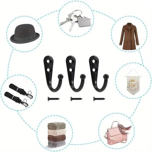 4 Pcs Wall Mounted Hooks for Bedroom,Bathroom,Kitchen,and Cabinet Hangers (with 8 Screws)-Royal Blue - color: Royal Blue