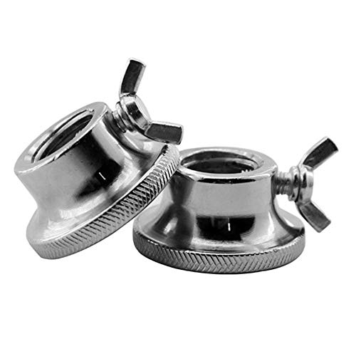 Dumbbell Screw Clamp Spin-Lock Collars, 2 Pieces Barbell Collar, Silver, 2.5 cm