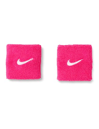 Nike Unisex Adult Swoosh Classic Wristband 2 Pack - color: Vivid pink/white