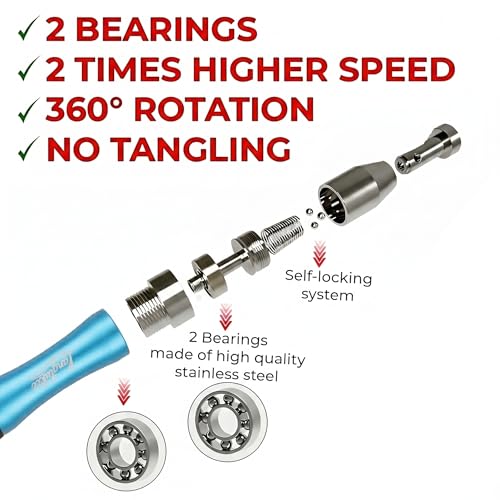 LANGETUKEE Speed Jump Rope - Professional Aluminum Alloy Skipping Rope with 360° Bearings - Adjustable 4mm Steel Cable for Double Unders, Boxing, MMA, HIIT & Cardio Training - Anti-Slip Grip - color: Blue3