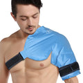 REVIX XL Shoulder Ice Pack for Rotator Cuff Reusable Gel Cold Wrap for Shoulders Injuries and Surgery, Soft Plush Lining, Flexible and Long Lasting - size: XL, style: Blue