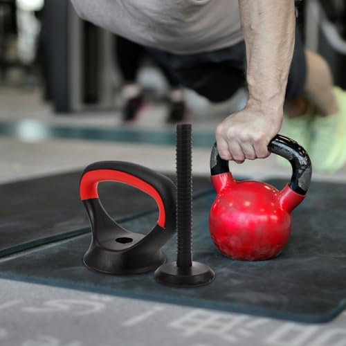 UPKOCH Adjustable Kettlebell Handle for Weight Plates, Dumbbell Converter Grip Attachment for Home Gym Strength Training, Loadable Workout Equipment
