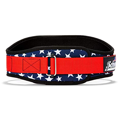 Schiek Sports 2006 Nylon 6 Inches Weight Lifting Belt - Support Belt for Power Lifting - color: Stars N Stripes, size: Small