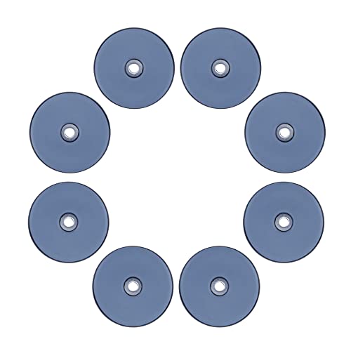 Teflon Furniture Sliders with Screws, Round, 2In-8Pcs | Secure Fit, Stainless Washers, Hardwood Floor Protection & Easy Moving, for Chair Table Sofa - style: Round