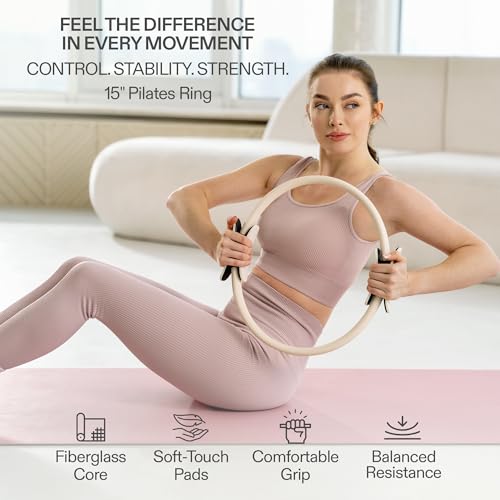 Signature Pilates Set - Complete Pilates Kit with Ring, Ball, Wrist and Ankle Weights & Resistance Bands for Home or Studio Workouts