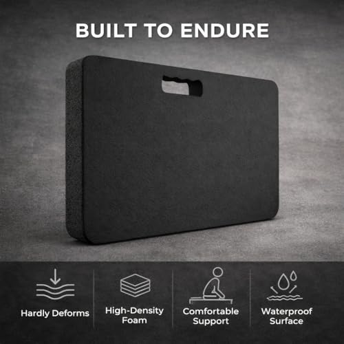 Gardzen Extra Thick Kneeling Pad for Gardening and Work, 1.5 Inch Soft NBR Foam Knee Cushion for Bathing Baby, Large Kneeler Mat for Yoga Exercise, 18x11 Inch, Black - size: 1 Pack