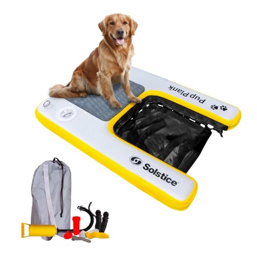 SOLSTICE Inflatable Pup Plank, Dog Water Ramp for Boats & Docks, Boost Step - size: Mini (30 Pounds)
