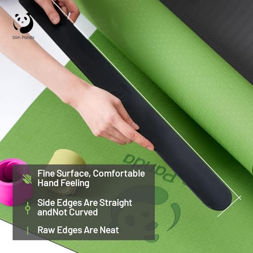 Slim Panda Yoga Mat Strap Slap Band, One Snap Keeps Mats Tightly Rolled, Heavy-Duty Clasp Fits Most Size Mats(24" L X 2" W) - color: Rose