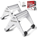 Stainless Steel Push Up Bars, 660 lb Capacity, Black | Reinforced A-frame, raised handles, wide non-slip feet, 660 lb capacity, and ready-to-use set for bodyweight training. - color: White