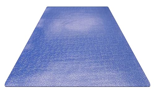 Rhino Mat Rhino-Hide Fitness Equipment Mat - 0.095” Thick PVC Floor Protector for Treadmill, Bike, Rowing & Elliptical - Non-Slip, floor protection, Noise-Reducing, Waterproof, DINP-Free, Made in USA - color: Blue, size: 24"×48"