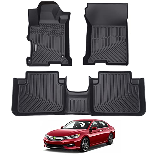 Accord Floor Mats - Car Mats for Honda Accord Sedan 2013-2017 (Not Fit Coupe Model), All Weather Flor Mat for Accord Accessories, Heavy Duty Rubber Mats, Car Accessories - size: 4)Honda Accord (Not Fit Coupe Model)【2013-2017】