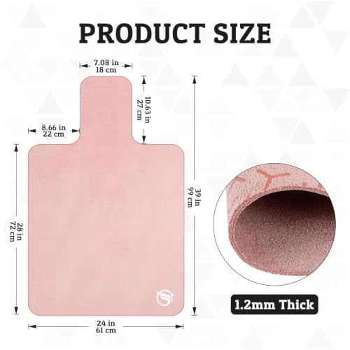 Non-Slip Pilates Reformer Mat, 1.2 mm Thick, 39 x 24 inch | Foldable Lightweight Pilates Reformer Machine Exerxise Mat Towel Cover for Gym Fitness - color: Pink