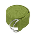 Yoga Strap for Stretching, Athletic Stretch Band with Adjustable Metal D Ring Buckle Yoga Bands - color: Dark Green, size: 5.9ft
