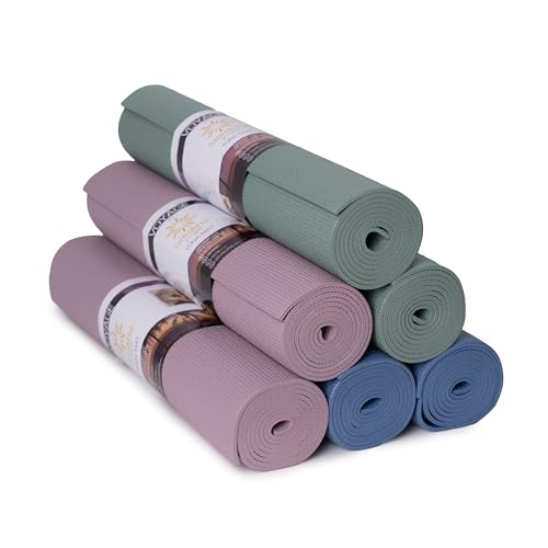 Voyage 5mm Studio Yoga Mats, 6 Pack, 72x24in - color: Calm Studio Multi