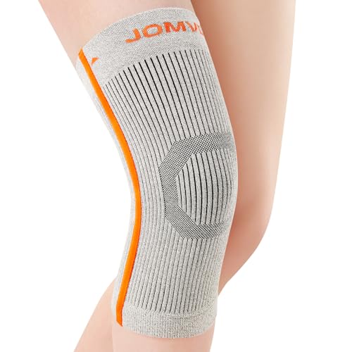 JOMVD Knee Compression Sleeve for Arthritis Pain – Knee Brace for Knee Pain Relief, Meniscus Tear, Inflammation, Circulation, Swelling & Injury Recovery – Anti-Slip Breathable Support for Women & Men,Medium - color: Grey, size: Medium