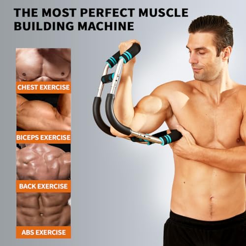 HOTWAVE Twister Arm Trainer,Chest Workout Equipment,Portable Home Equipment | Adjustable Chest Trainer for Upper Body. Forearm, Triceps & Chest Workout. Self-Use or Gift. For Men & Women. - color: Blue