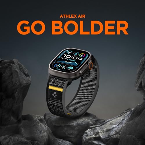 Spigen for Apple Watch Band, Compatible with Ultra 3/2/1 49mm, Series 11/10 46mm, 9/8/7 45mm, SE3/SE2/SE/6/5/4 44mm, 3/2/1 42mm - color: Active Black