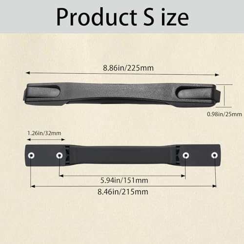 2PCS Luggage Replacement Handle, Plastic Portable Luggage Suitcase Case Handle, Suitcase Spare Strap Handle Grip, Spare Carrying Grip Replacement Part