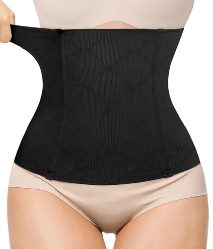 LODAY 2 in 1 Postpartum Recovery Belt,Body Wraps Works for Tighten Loose Skin - color: Black, size: Medium
