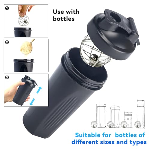 SNAIL GARDEN 3 Pcs Shaker Balls - Stainless Steel Protein Mixing Ball for Shaker Bottles and Liquid Mixing