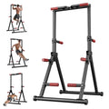 Foldable Pull Up Bar Free Standing, Strength Training Pull-up Bars Adjustable Pull Up Station, Power Tower Pull Up Bar MultiFunction Pull Up Dip Station Workout Equipment For Home Gym Support 480 LBS - color: red