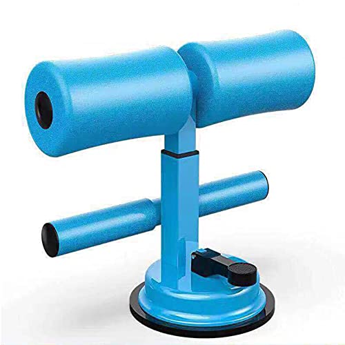 ZHIMEI Sit Up Equipment Bar for Floor, Adjustable Self-Suction Portable Sit Up Assistant Device, Abdominal Fitness Equipment with Comfortable Padded Ankle Sit Up Bar with Sit-Up Foot Holder - color: Black