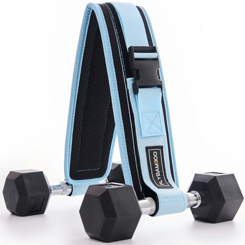 Hip Thrust Belt for Dumbbells,Booty Belt for Hip Thrust Slip-Resistant Padding - color: Ice Blue