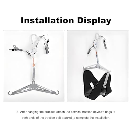 Adjustable Neck Traction Device, the Hook Design is controllable, the Gear Design Does not Need to Hang Heavy Objects, Easy to use, Effectively relieves Neck Pain, Suitable for Home or Outdoor