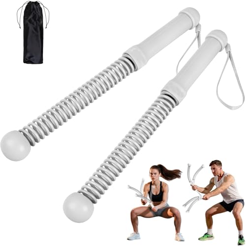 2PCS Weighted Ropeless Battle Ropes for Home Gym, Heavy Duty Arm Exerciser for Strength Training, Portable Battle Rope for Advanced Workouts and Core Muscle Building (Grey 3) - color: Grey 3