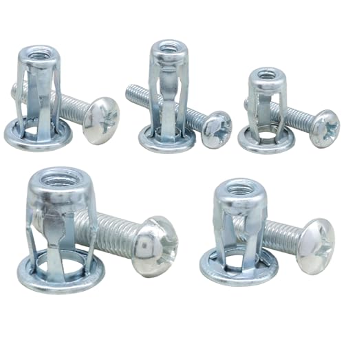 50 Pack Hollow Door Anchor Set, M4 M5 M6 M8 | Metal Cavity Fixing, Aluminium Cladding, Extra Short Wall Anchors for Steel Pipe Iron Sheet Plastic Sheet, M4 M5 M6 M8 - size: 50 Pack(M4 M5 M6 M8)