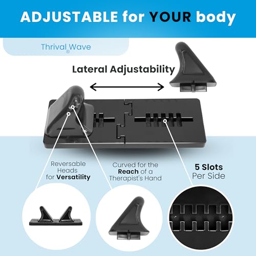 Thrival Wave - Fully Adjustable Psoas Muscle Release Tool with Thrival App for QL, Hip Flexor, Back, Hamstring, Glute, Iliacus, and Neck Pain - Trigger Point and Myofascial Release Tool - Carbon Black - color: Carbon Black, size: Thrival Wave