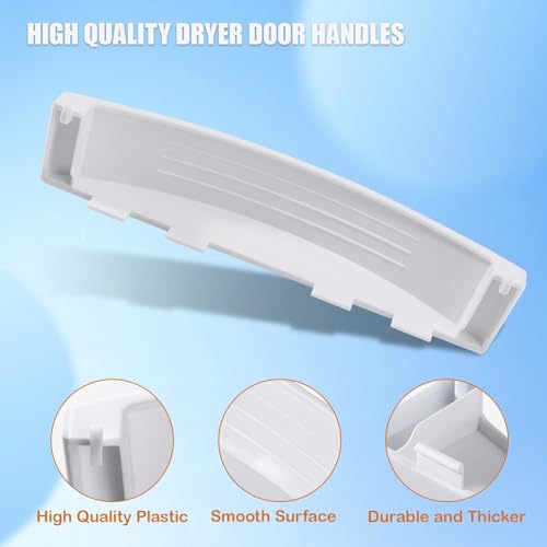 2 Pack Dryer Door Handle Replacement for GE Dryer Parts GUD27ESSMWW WE01X30378 WE01X25878 WE1M1068 PS1177202 Stack Dryer Handle