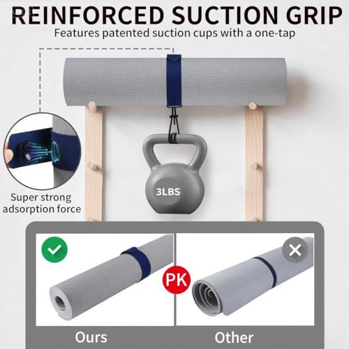 Yoga Mat Carrier Strap, Adjustable Thick Straps Sling for Carrying Large Mats, Stretching Band - color: Slap Band Blue